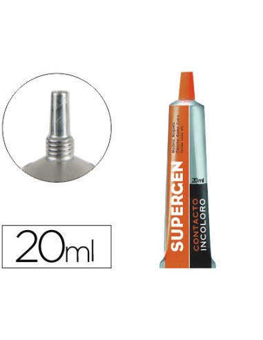 Pegamento supergen contacto incoloro 20 ml unidad