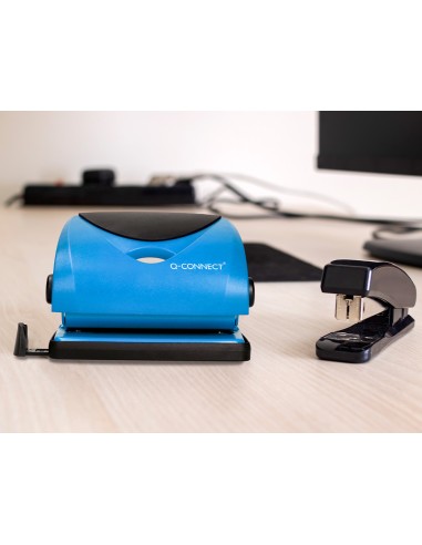 Taladrador q connect kf02155 azul abertura 2 mm capacidad 20 hojas