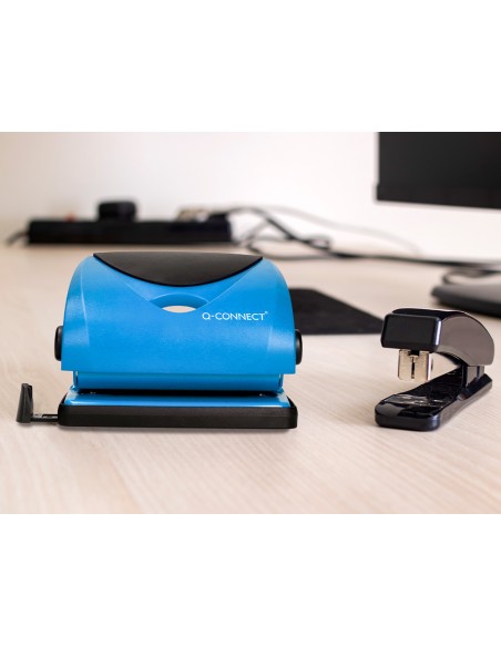 Taladrador q connect kf02155 azul abertura 2 mm capacidad 20 hojas