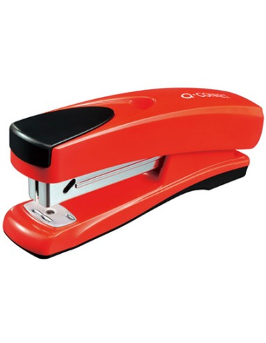 Grapadora q connect kf02150 metalica roja capacidad 20 hojas