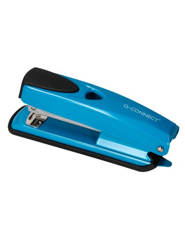 Grapadora q connect kf02149 metalica azul capacidad 20 hojas