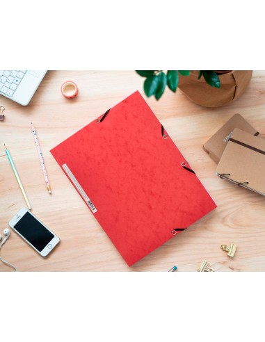 Carpeta q connect gomas kf02174 carton simil prespan solapas 320x243 mm colores surtidos