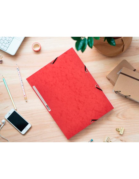 Carpeta q connect gomas kf02174 carton simil prespan solapas 320x243 mm colores surtidos