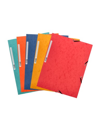 Carpeta q connect gomas kf02174 carton simil prespan solapas 320x243 mm colores surtidos