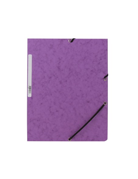 Carpeta q connect gomas kf02171 carton simil prespan solapas 320x243 mm violeta