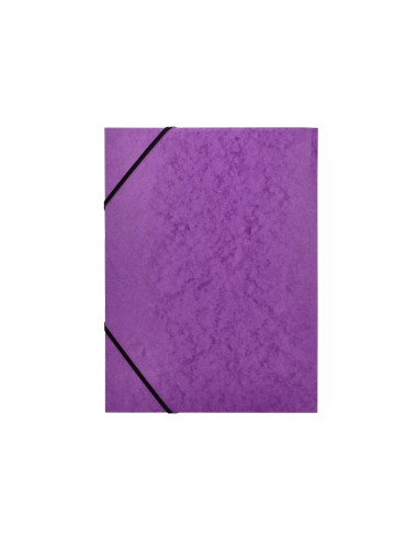 Carpeta q connect gomas kf02171 carton simil prespan solapas 320x243 mm violeta