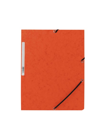 Carpeta q connect gomas kf02170 carton simil prespan solapas 320x243 mm naranja
