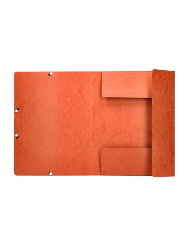 Carpeta q connect gomas kf02170 carton simil prespan solapas 320x243 mm naranja