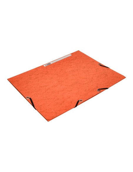Carpeta q connect gomas kf02170 carton simil prespan solapas 320x243 mm naranja