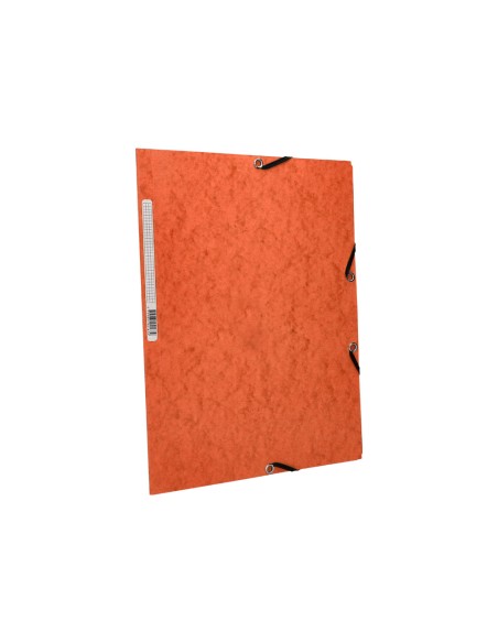 Carpeta q connect gomas kf02170 carton simil prespan solapas 320x243 mm naranja