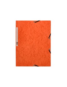 Carpeta q connect gomas kf02170 carton simil prespan solapas 320x243 mm naranja
