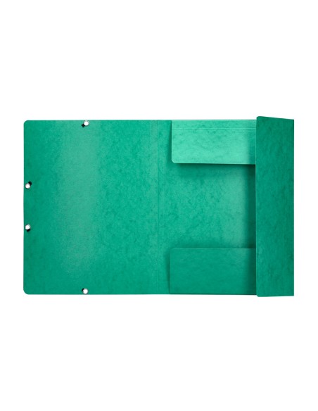 Carpeta q connect gomas kf02168 carton simil prespan solapas 320x243 mm verde