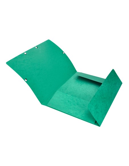 Carpeta q connect gomas kf02168 carton simil prespan solapas 320x243 mm verde