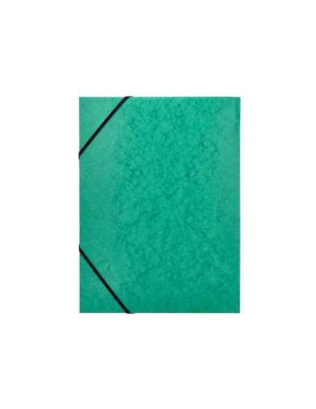 Carpeta q connect gomas kf02168 carton simil prespan solapas 320x243 mm verde