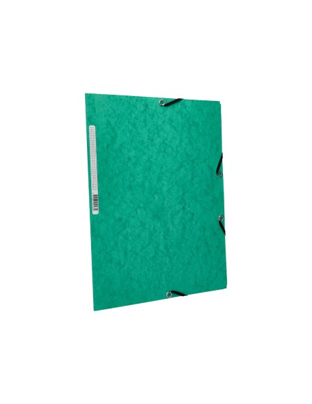 Carpeta q connect gomas kf02168 carton simil prespan solapas 320x243 mm verde