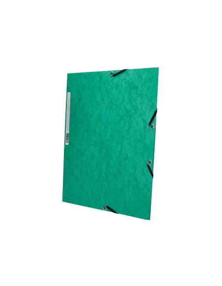 Carpeta q connect gomas kf02168 carton simil prespan solapas 320x243 mm verde