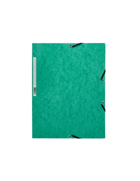 Carpeta q connect gomas kf02168 carton simil prespan solapas 320x243 mm verde