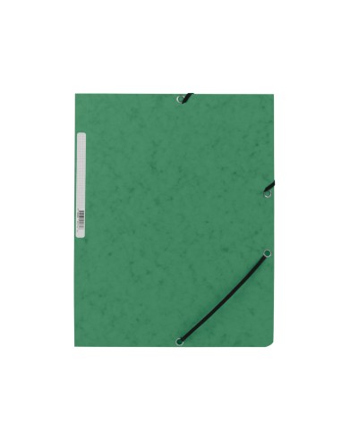 Carpeta q connect gomas kf02168 carton simil prespan solapas 320x243 mm verde