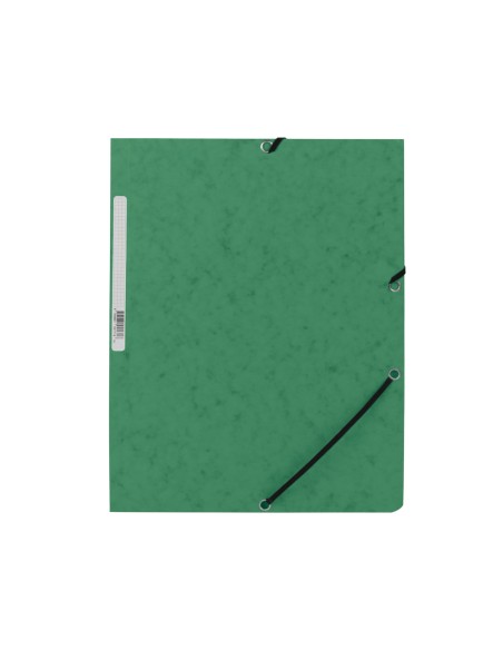 Carpeta q connect gomas kf02168 carton simil prespan solapas 320x243 mm verde