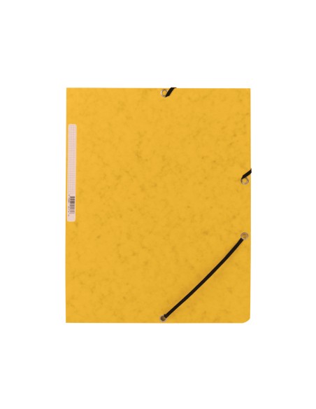 Carpeta q connect gomas kf02166 carton simil prespan solapas 320x243 mm amarilla