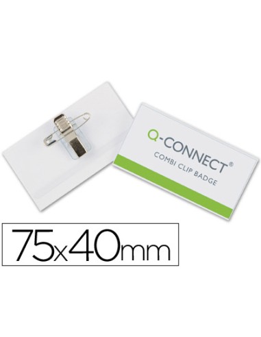 Identificador q connect con pinza e imperdible kf01568 40x75 mm