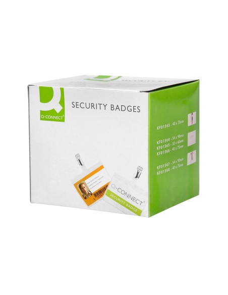 Identificador con pinza q connect kf01562 60x90 mm cerrada