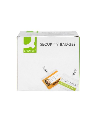 Identificador con pinza q connect kf01562 60x90 mm cerrada