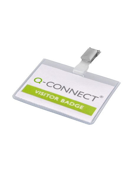 Identificador con pinza q connect kf01562 60x90 mm cerrada