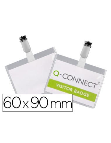 Identificador con pinza q connect kf01562 60x90 mm cerrada