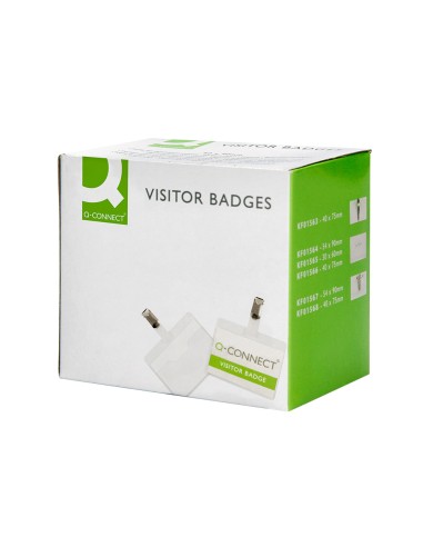 Identificador con pinza q connect kf01560 60x90 mm con apertura superior