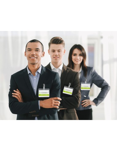 Identificador con pinza q connect kf01560 60x90 mm con apertura superior