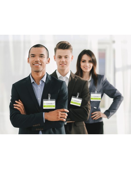 Identificador con pinza q connect kf01560 60x90 mm con apertura superior