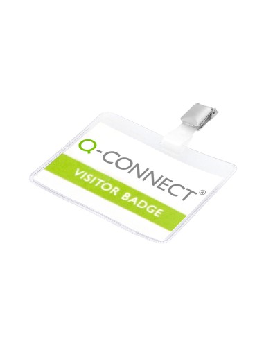 Identificador con pinza q connect kf01560 60x90 mm con apertura superior