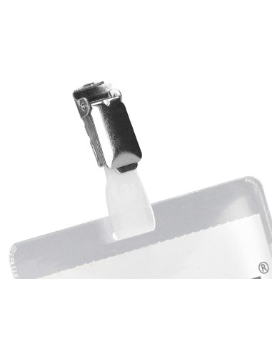 Identificador con pinza q connect kf01560 60x90 mm con apertura superior