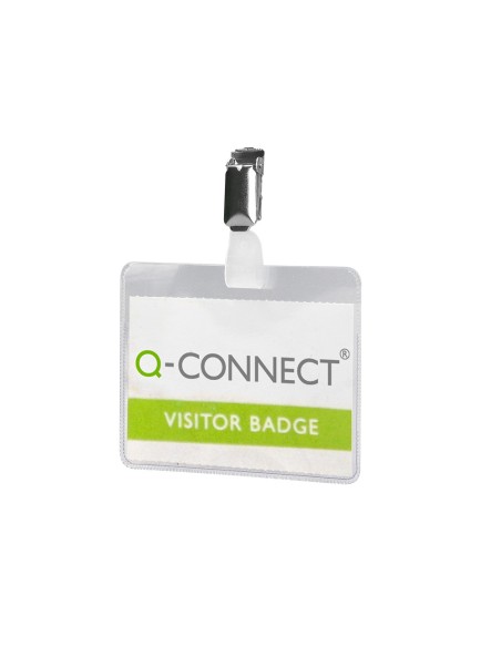 Identificador con pinza q connect kf01560 60x90 mm con apertura superior