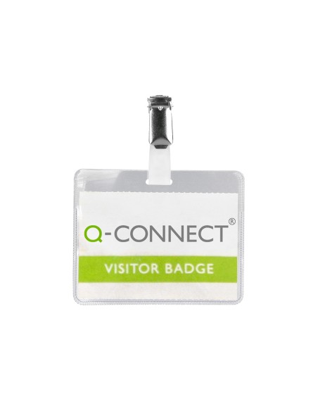Identificador con pinza q connect kf01560 60x90 mm con apertura superior