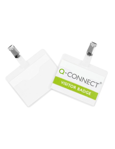 Identificador con pinza q connect kf01560 60x90 mm con apertura superior