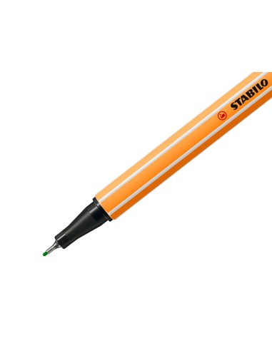 Rotulador stabilo punta de fib ra point 88 verde hoja punta fina 04mm