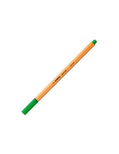 Rotulador stabilo punta de fib ra point 88 verde hoja punta fina 04mm