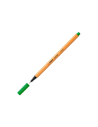Rotulador stabilo punta de fib ra point 88 verde hoja punta fina 04mm