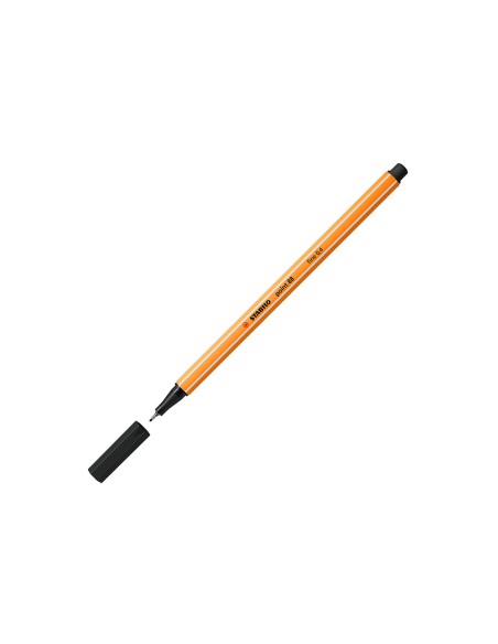 Rotulador stabilo punta de fib ra point 88 negro punta fina 04mm