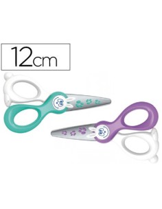 Tijera escolar maped kidi cut 12 cm especial para infantil corta solo papel