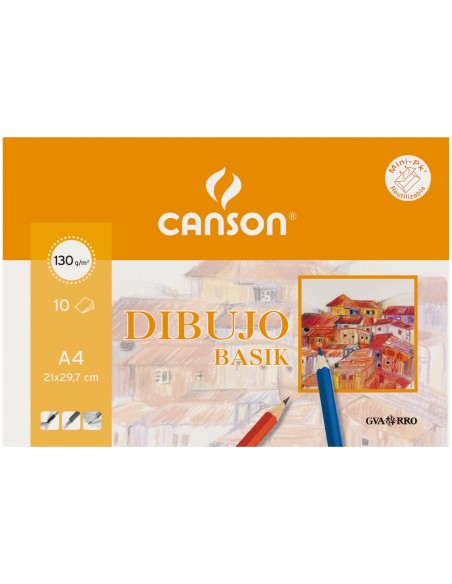 Papel dibujo basik din a3 325x 46 cm con recuadro minipack de 10 hojas