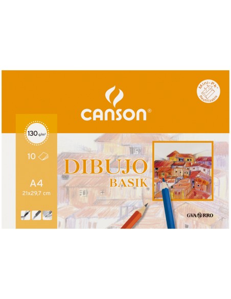 Papel dibujo basik din a3 325x46 cm sin recuadro minipack de 10 hojas