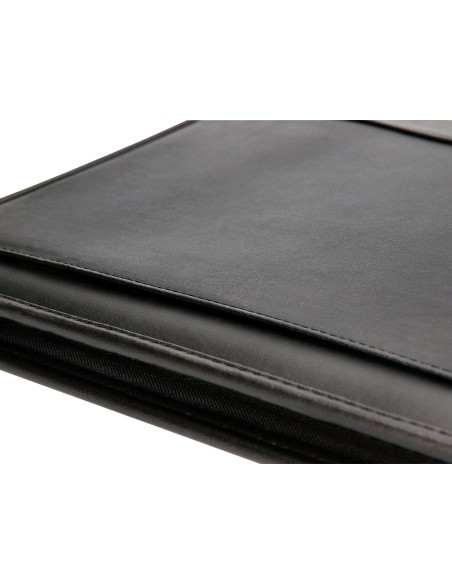 Carpeta portafolios q connect cremallera 4 anillas 20 mm concalculadora con bolsa para movil color negro 260x355 mm
