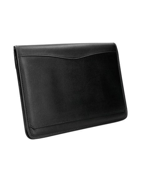 Carpeta portafolios q connect cremallera 4 anillas 20 mm concalculadora con bolsa para movil color negro 260x355 mm