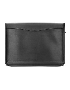 Carpeta portafolios q connect cremallera 4 anillas 20 mm concalculadora con bolsa para movil color negro 260x355 mm