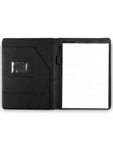 Carpeta portafolios q connect sin cremallera sin asas con departamentos interiores colornegro 320x250 mm