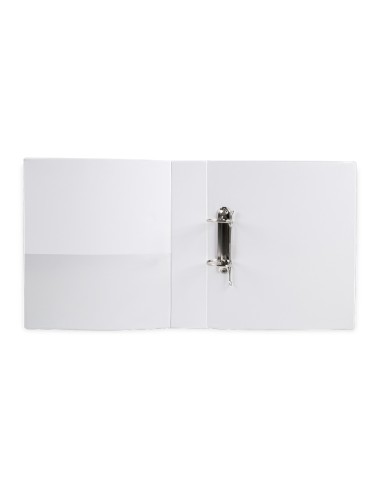 Carpeta canguro 2 anillas mixtas 55mm liderpapel a4 plastico blanca