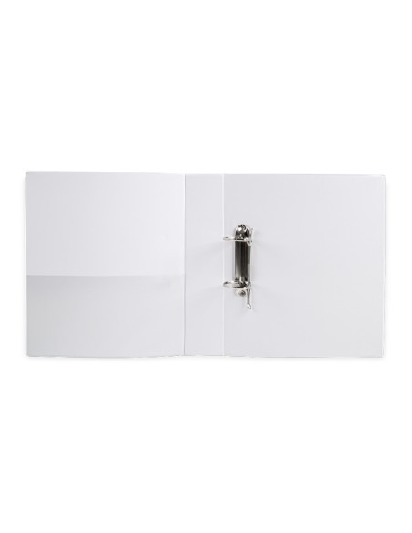 Carpeta canguro 2 anillas mixtas 55mm liderpapel a4 plastico blanca